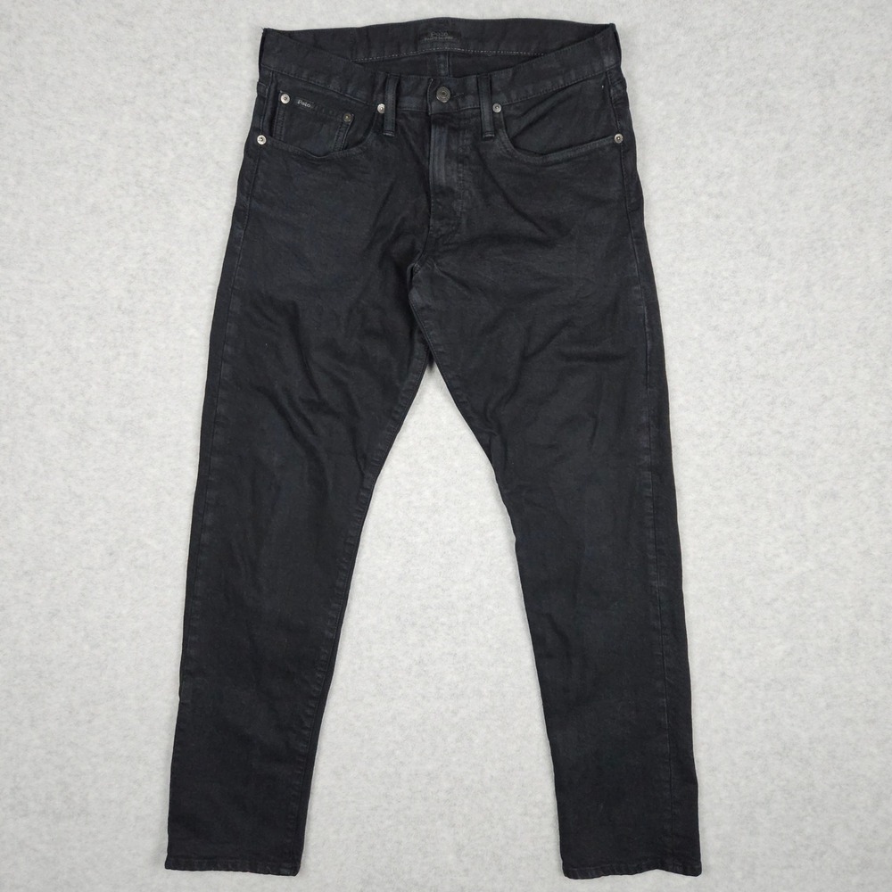 Polo Ralph Lauren (Men's 30x30) Black Jeans Sullivan Slim Stretch Denim Casual